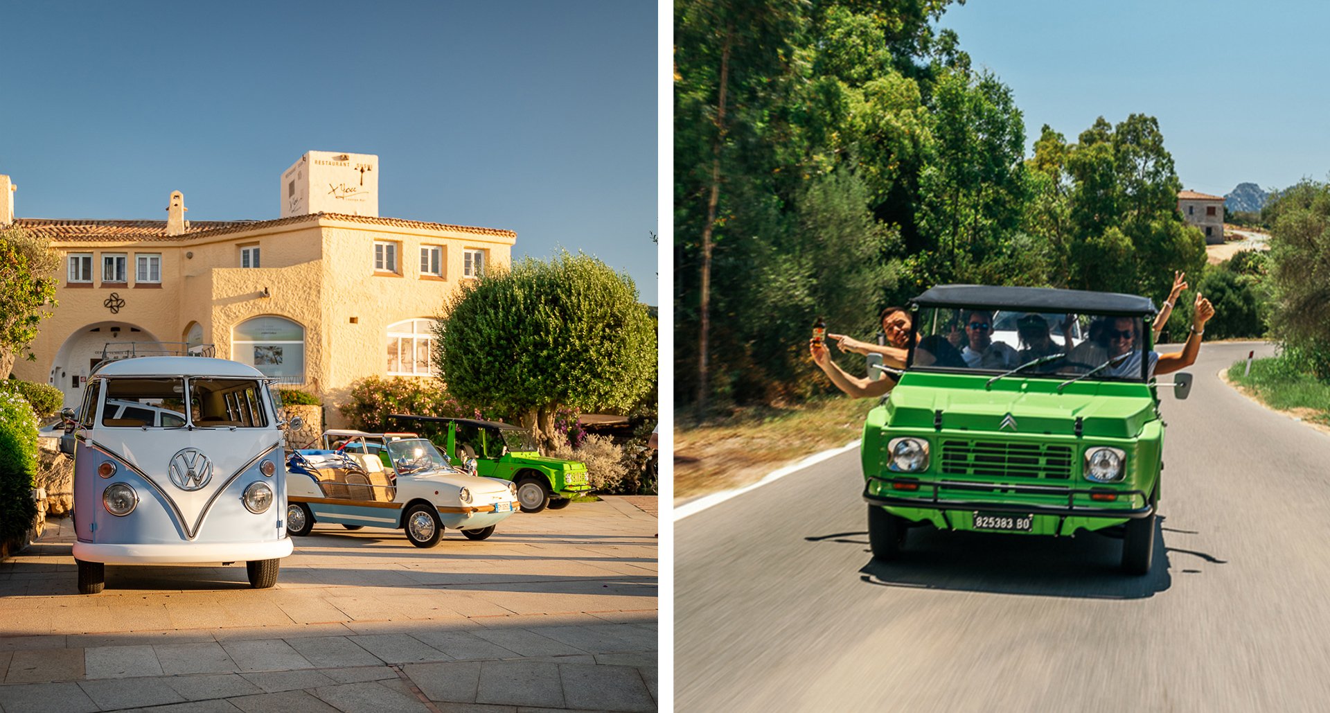 Celebrating cars on the beach at Fuoriconcorso and Poltu Quatu Classic