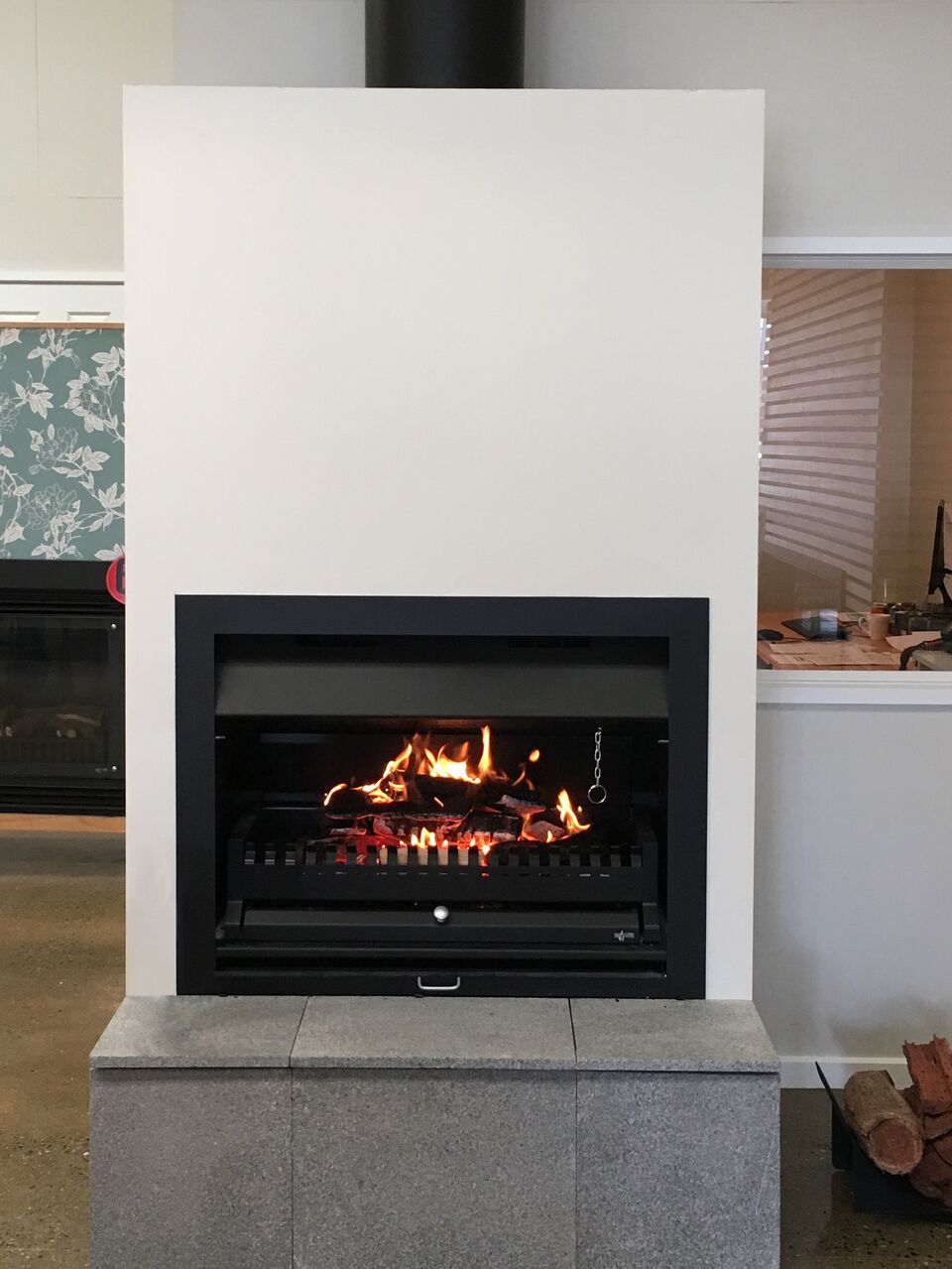 Ligna 900 insert including fire grate, ash pan, gather