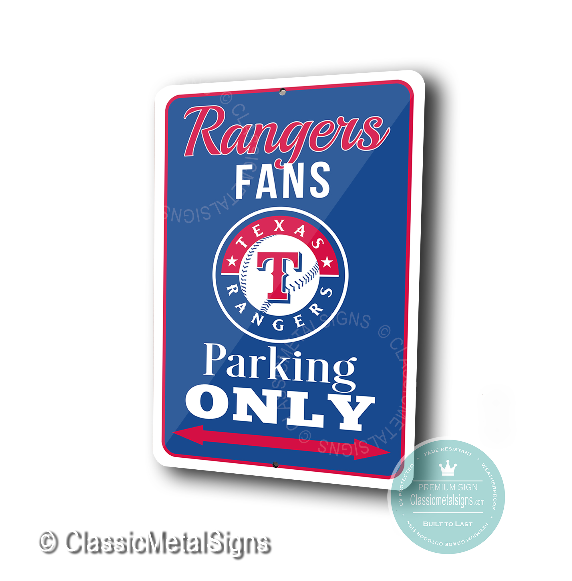 Rangers Parking Only Sign Texas Rangers MLB Rangers Gifts