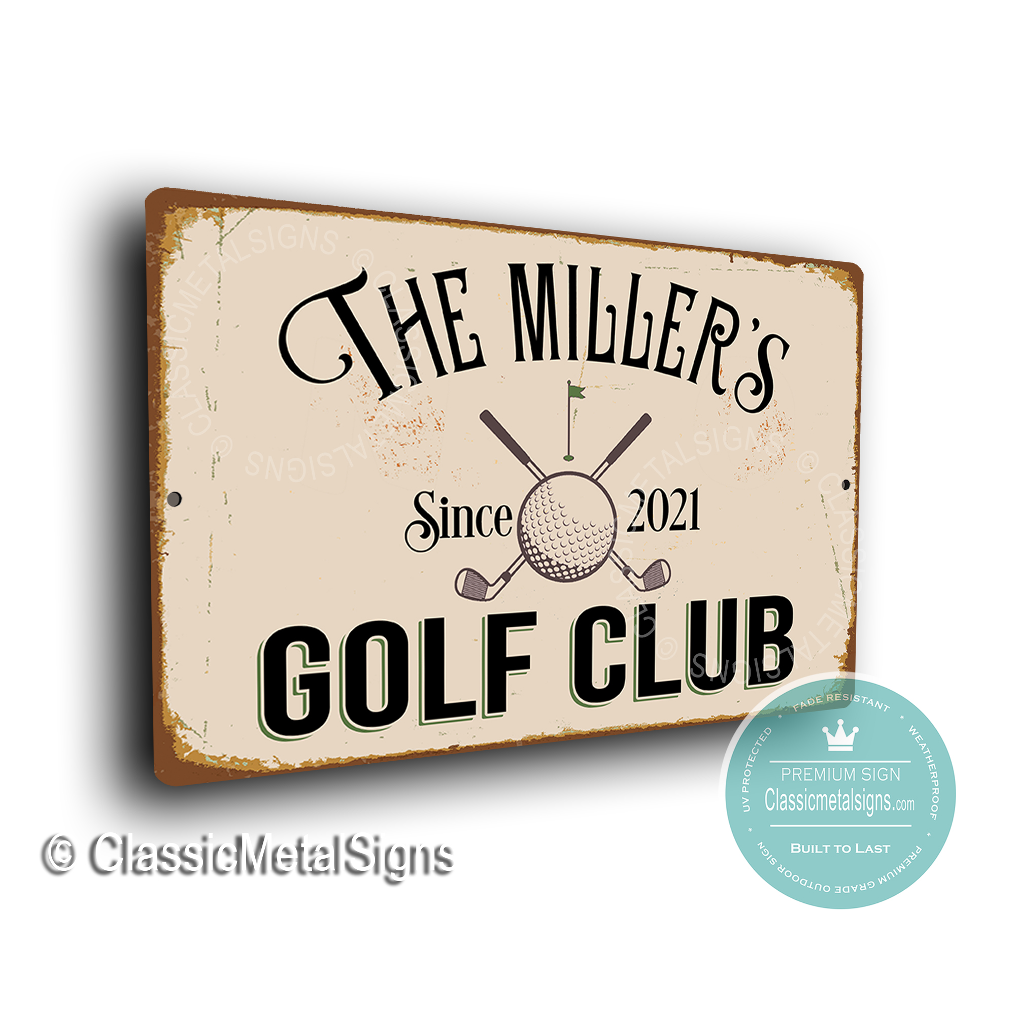 Personalized Golf Club Sign Personalized Golf Club Golf Club Sign