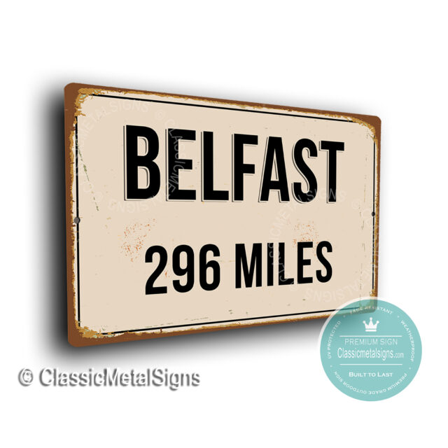 Personalized Belfast Street Sign Belfast Sign Belfast Street Signs