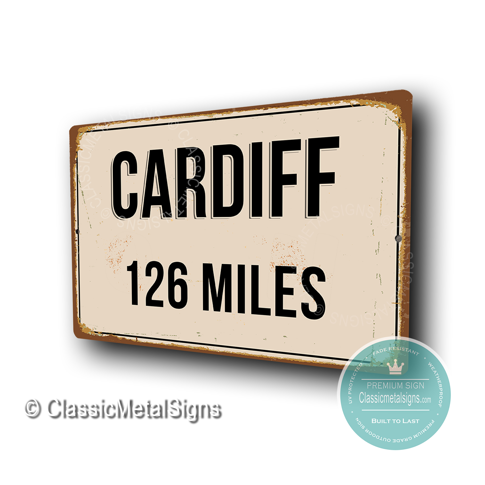 Personalized Cardiff Street Sign Cardiff Gifts Cardiff Street Signs