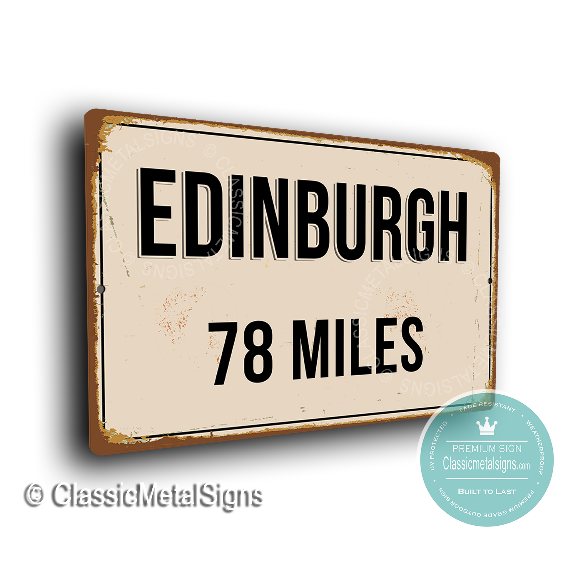 Personalized Edinburgh Street Sign Edinburgh Gifts Edinburgh Signs