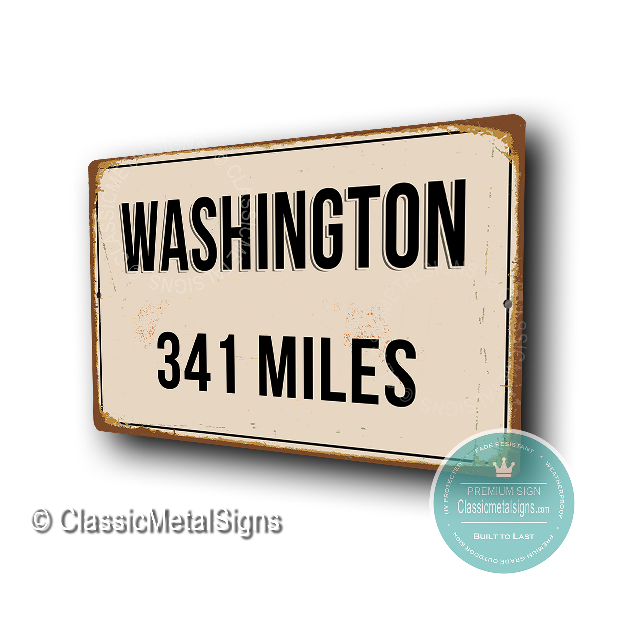 Personalized Washington Street Sign Washington Gifts Washington Sign