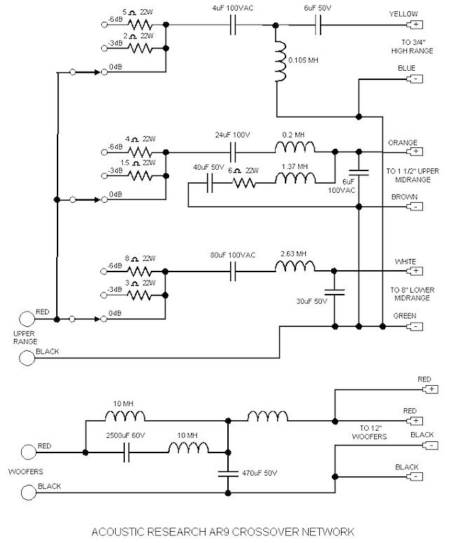AR-9 Schematic | The Classic Speaker Pages