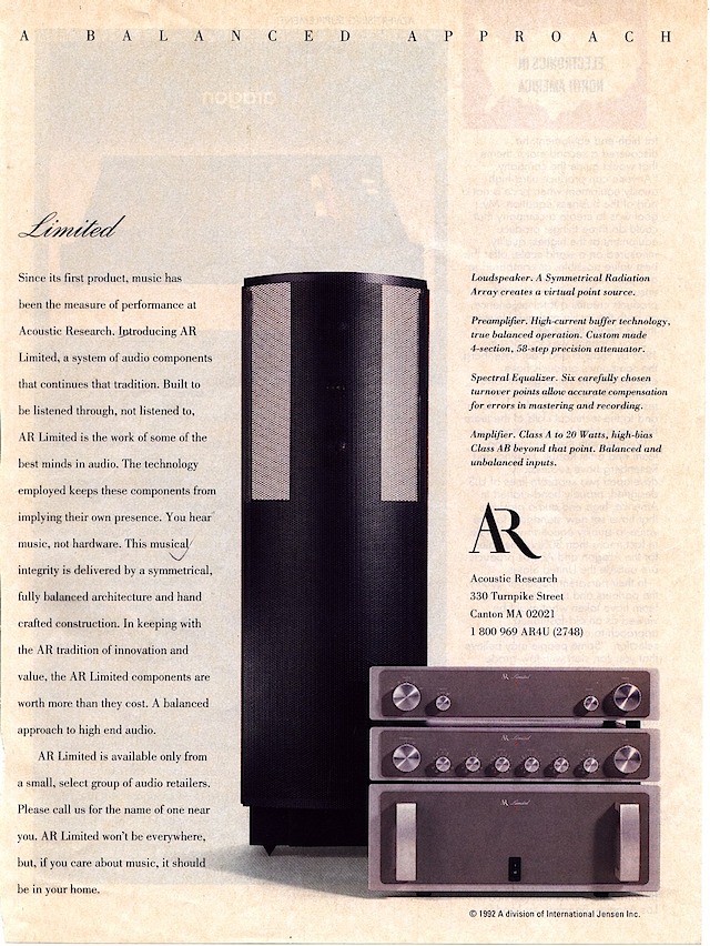 AR Limited Ad The Classic Speaker Pages