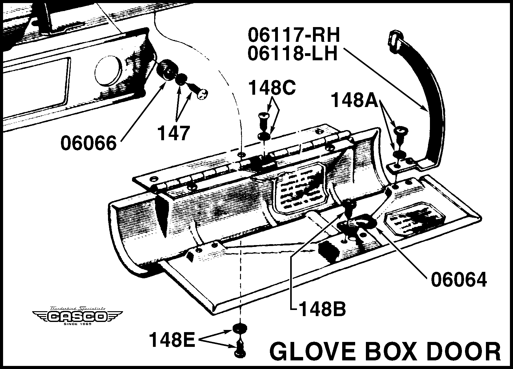 Installl Kit Glove Box Arms to Door 1 Per