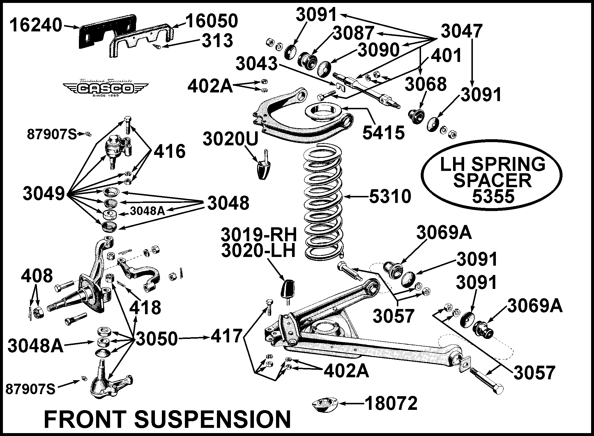 Front Spring Made in USA Order 2 Per