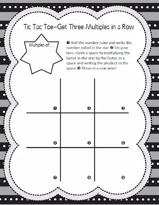 Tic Tac Toe Multiplication Game - Classroom Freebies