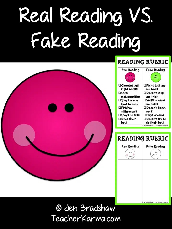 Real Reading vs. Fake Reading FREEBIE! Classroom Freebies