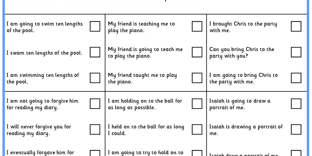 Past Tense Sentences KS2 SPAG Test Practice Classroom Secrets