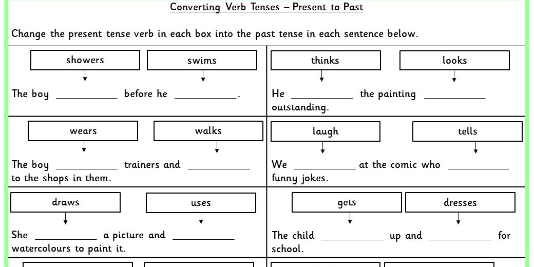 Converting Verb Tenses KS2 SPAG Test Practice Classroom Secrets
