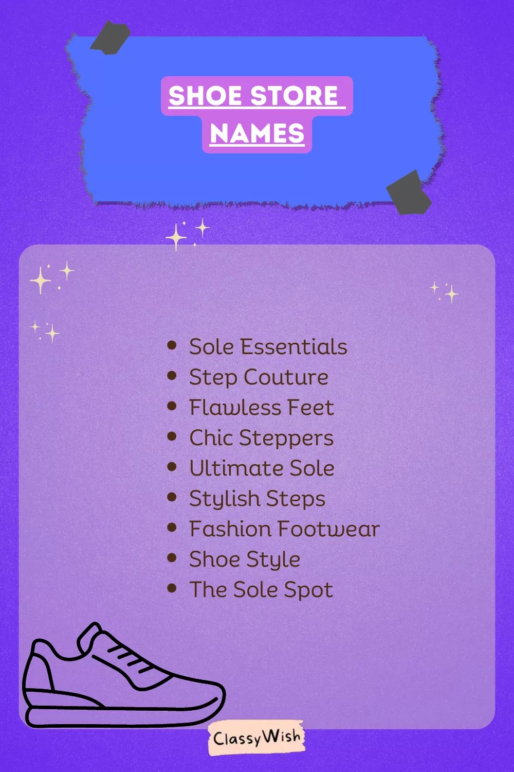 128+ Shoe Store Names (Huge List of Business Names 2024)
