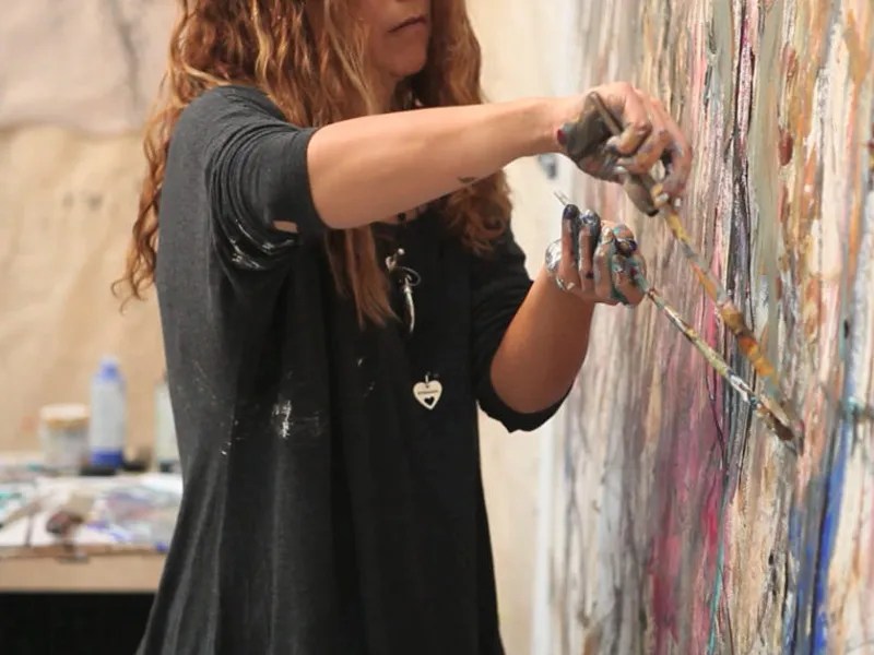 Gestural Art Claudia Concha's Art Studio
