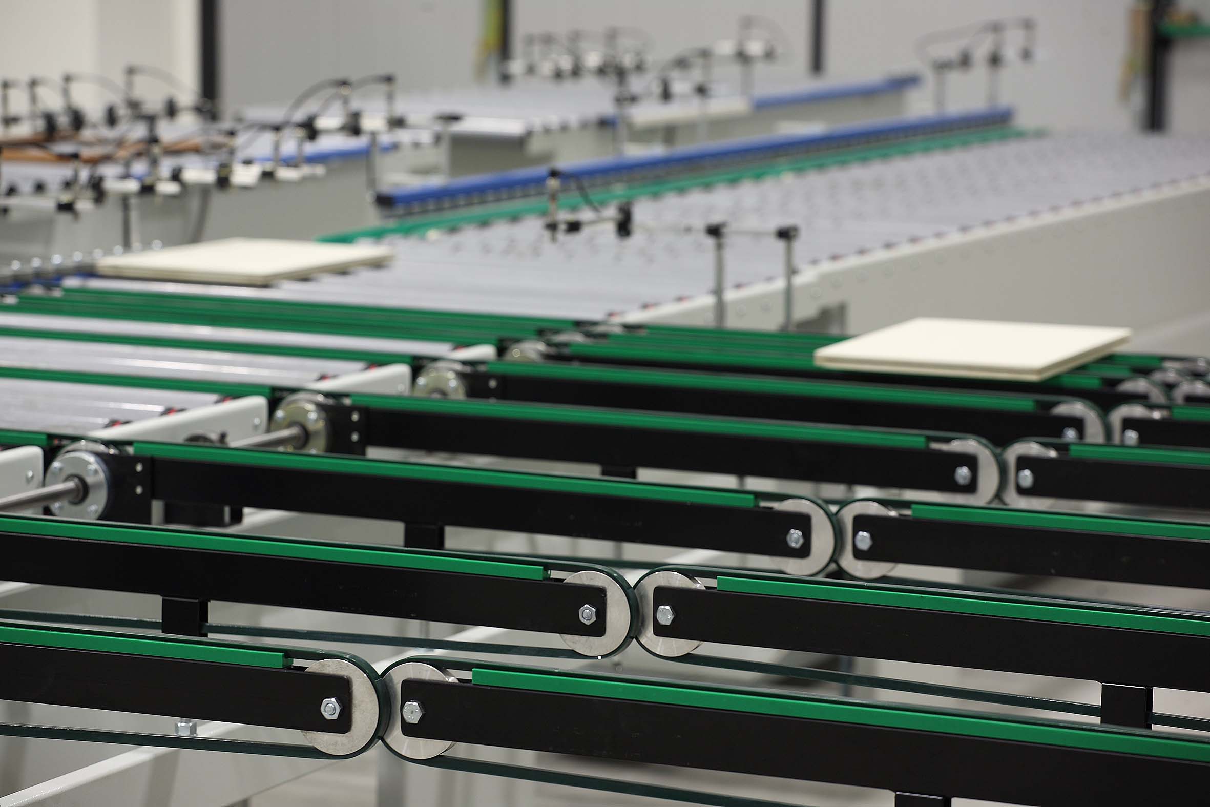 90 ° transfer rollers and belts CLC Automation