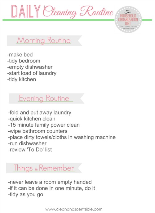 Developing a Daily Cleaning Routine Clean and Scentsible