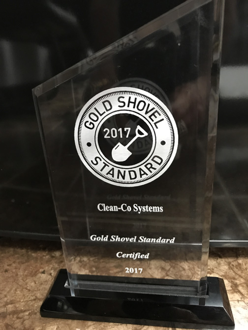 CleanCo Awarded Golden Shovel Certification for 2017 Houston, Texas