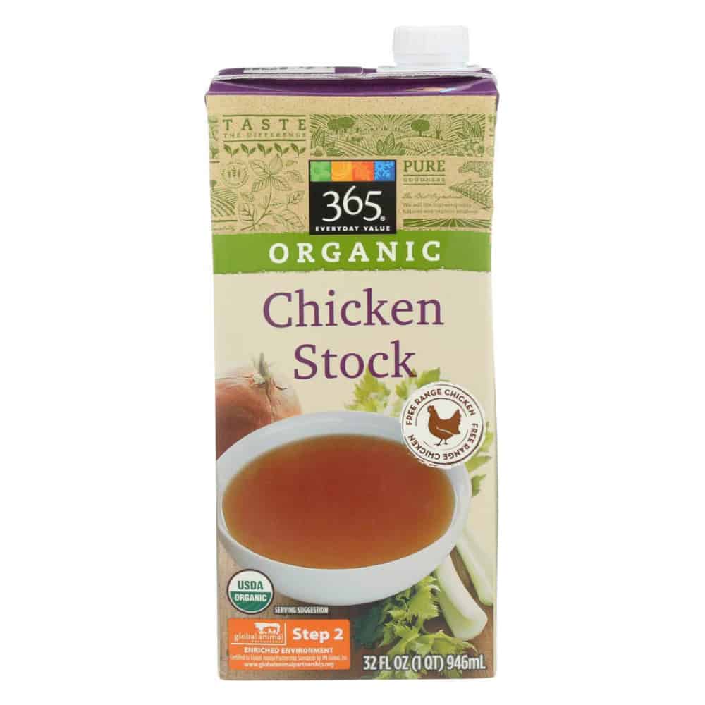 365 Everyday Value Organic Chicken Stock, 32 Ounce. Clean