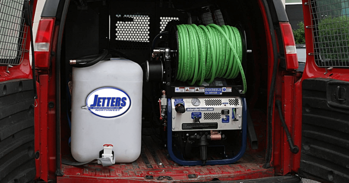 VanMounted Jetter Saves Valuable Time on the Job Site Cleaner