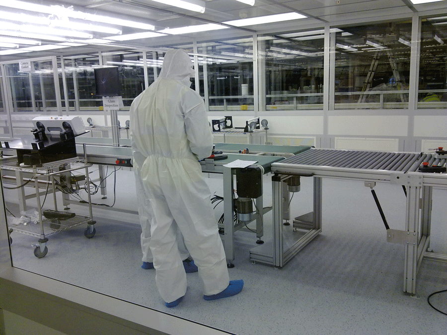 Apple Class 1,000 cleanroom with class 100 working areas NGS