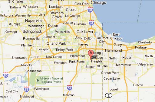 South Suburbs Of Chicago Map Chicago South Suburbs Map National Park Map