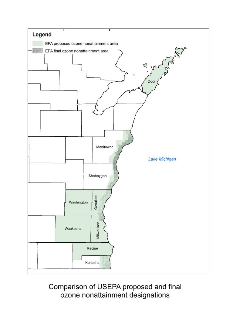 Air Quality Wisconsin Map Clean Wisconsin challenges EPA Clean Wisconsin