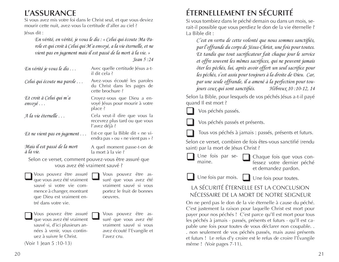 The Gospel Booklet French Pages 2021 The Gospel Booklet French Pages 2021