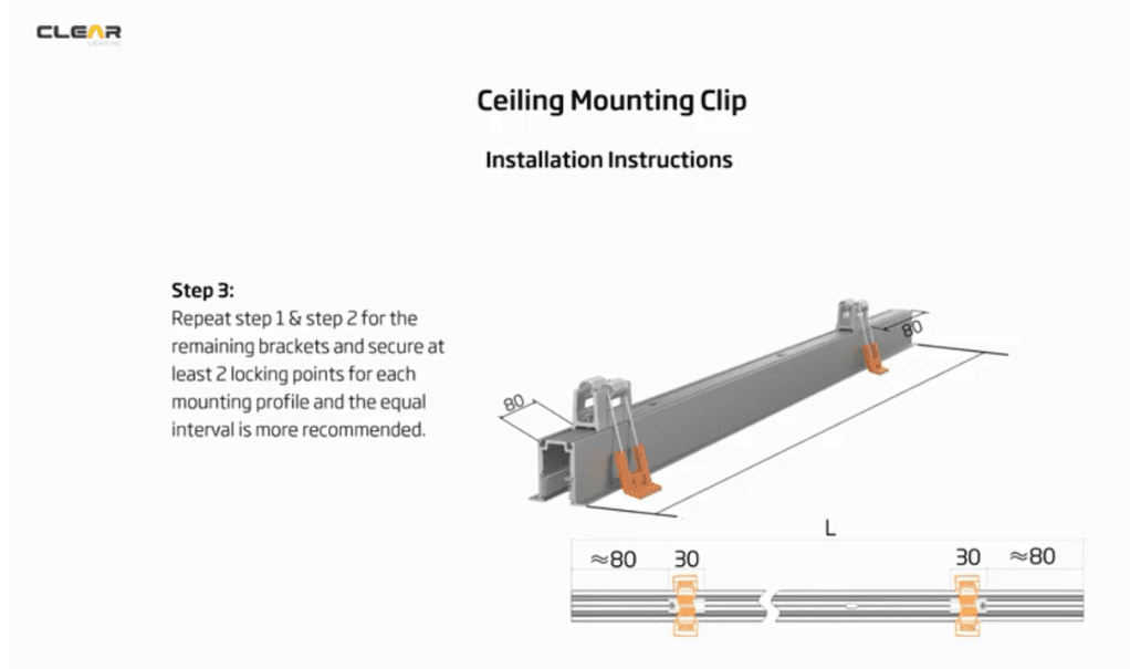Ceiling Mounting Bracket - Clear Lighting | Custom LED Neon Flex Lighting
