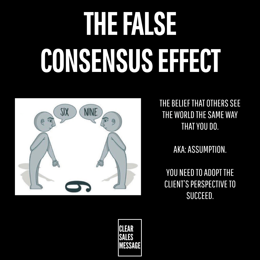 The False Consensus Effect Clear Sales Message™