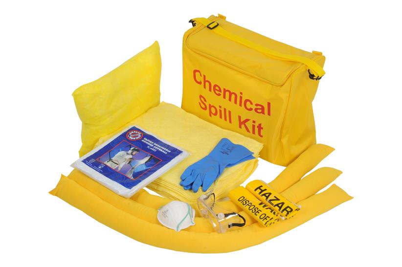 30 Ltr Chemical Vehicle Spill Kit Bag Clear Spill
