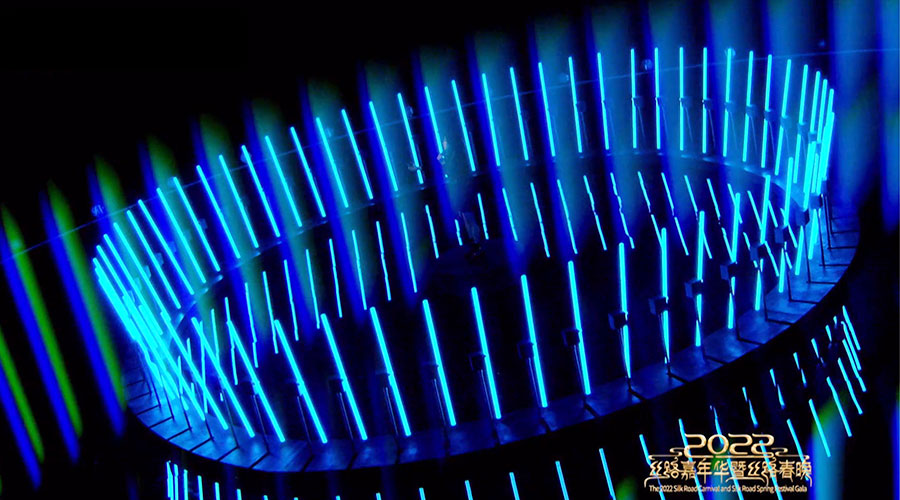 2022 Shaanxi Xi‘an Silk Road Gala Rotation 360 degree LED tubeClen