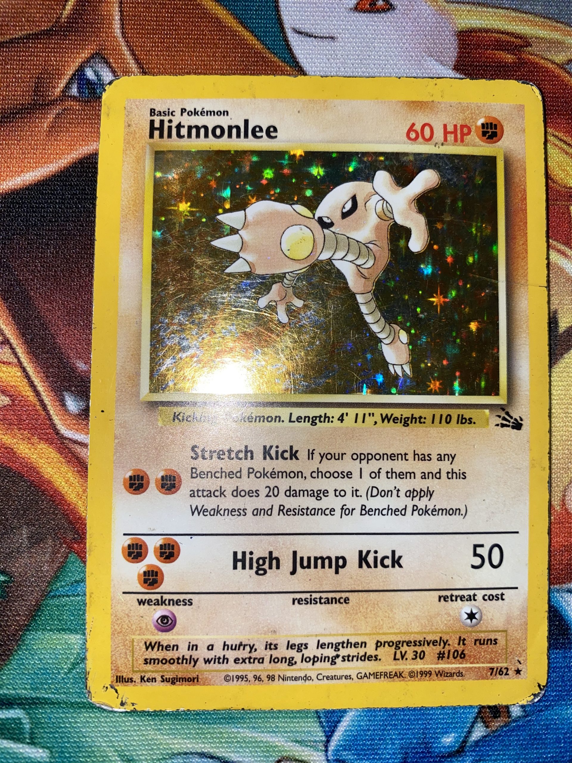 Hitmonlee Fossil Pokemon Card Clerc's Trading Cards