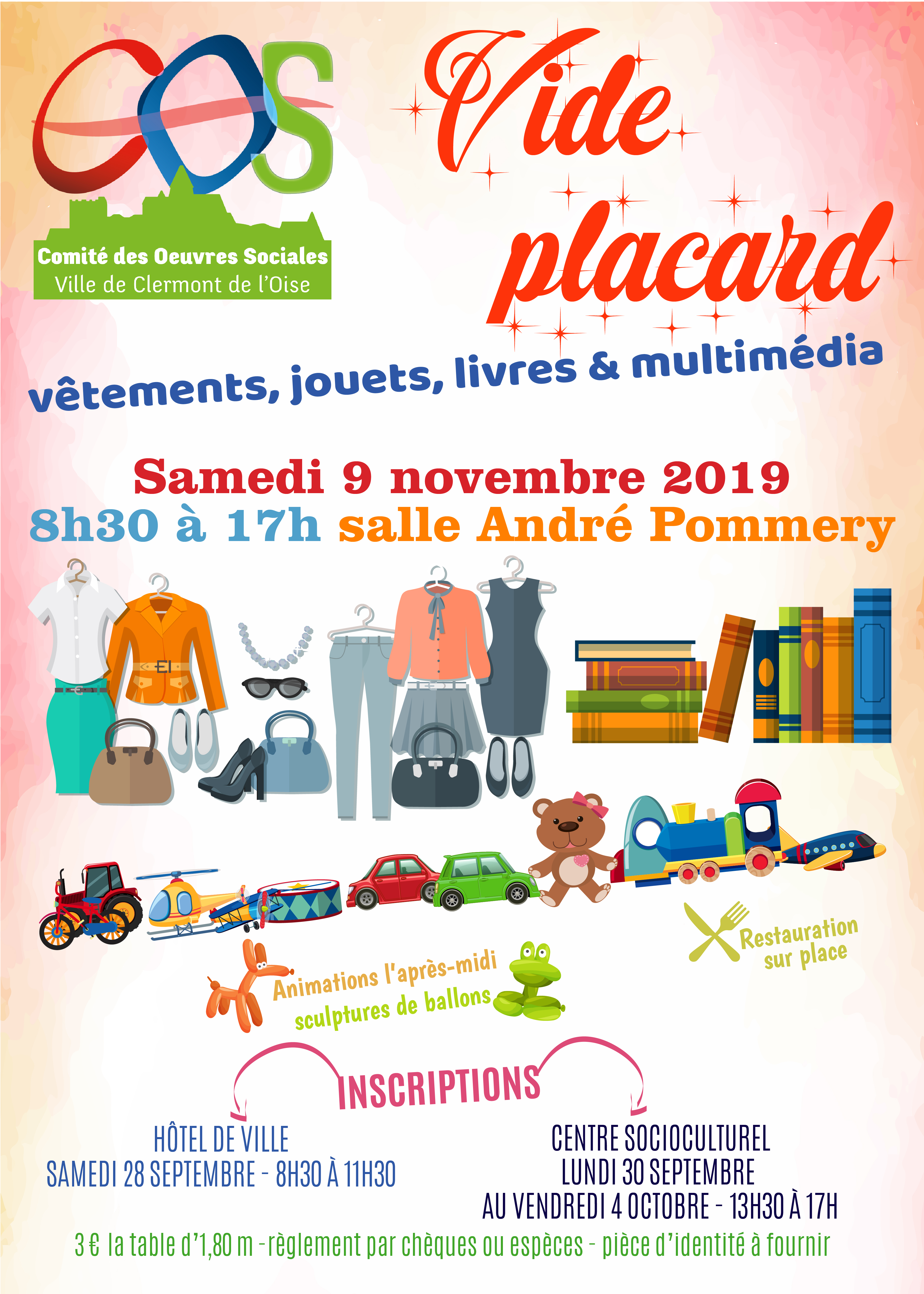 Vide Placard par le Comité des Oeuvres Sociales de la