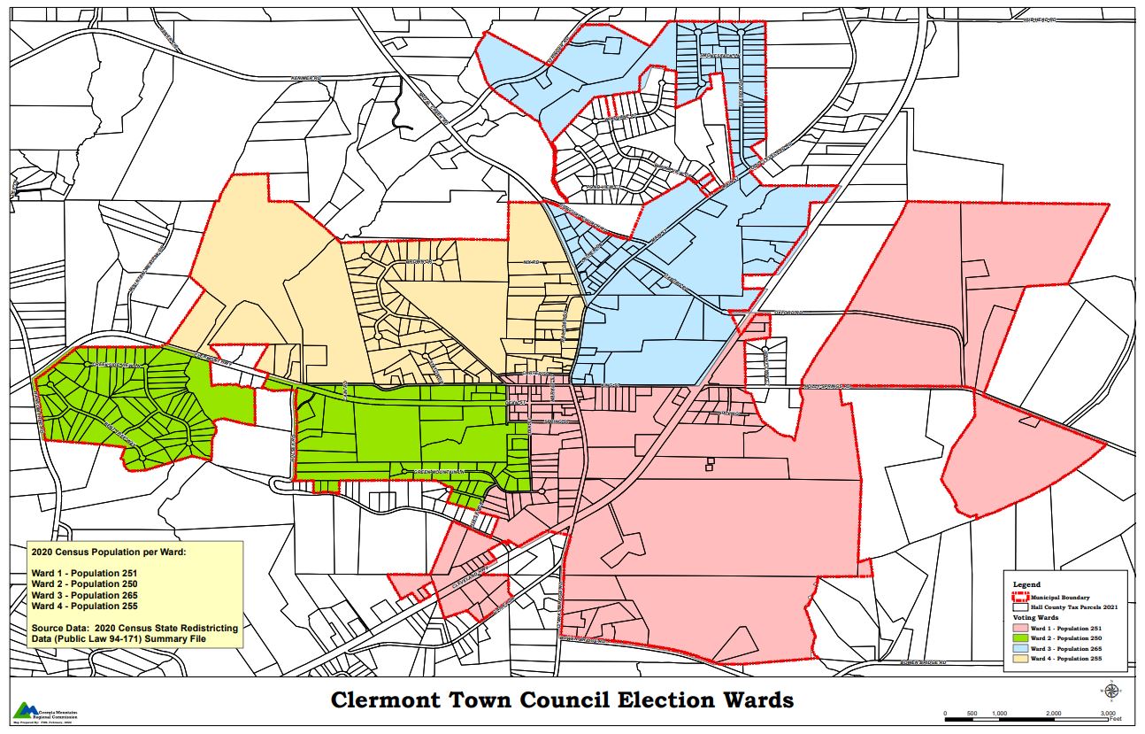 Town of Clermont Ward Map Town of Clermont, GA