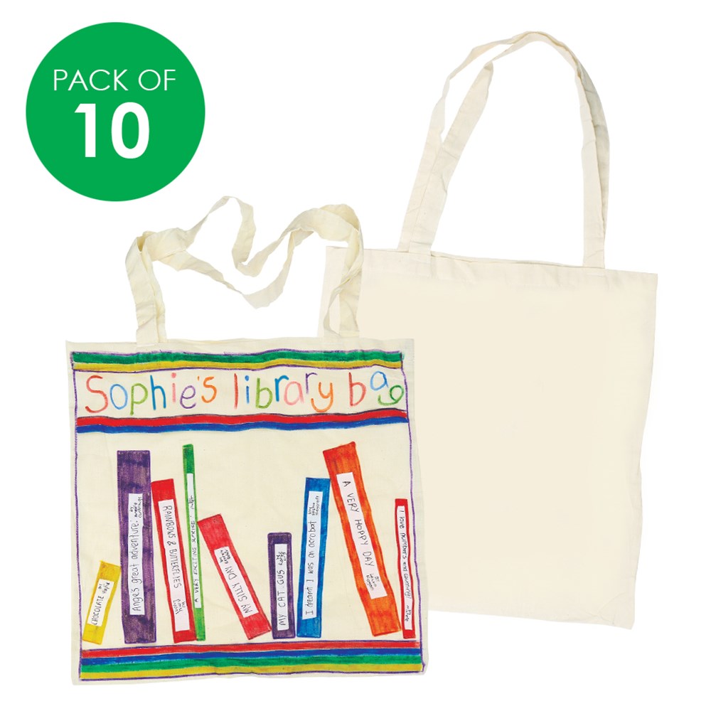 Cotton Bags Large Pack of 10 Sewing & Textiles CleverPatch