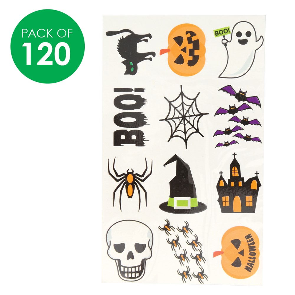 Temporary Tattoos Halloween Pack of 120 CleverPatch CleverPatch