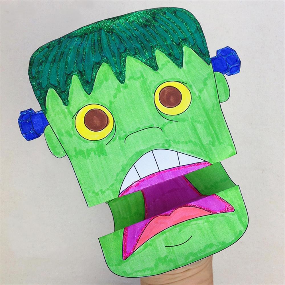 Halloween Paper Hand Puppets Halloween CleverPatch Art & Craft