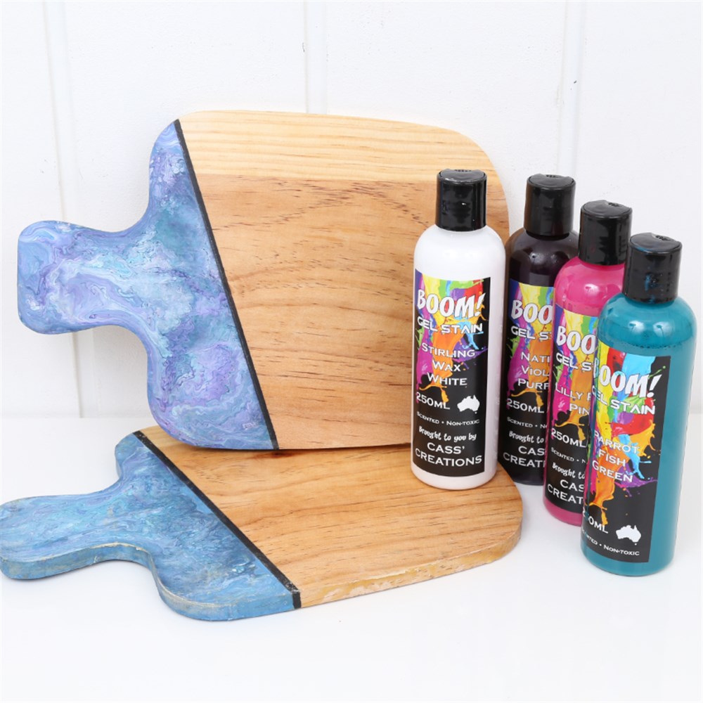 Wooden Board Paint Pour Mother's Day CleverPatch CleverPatch