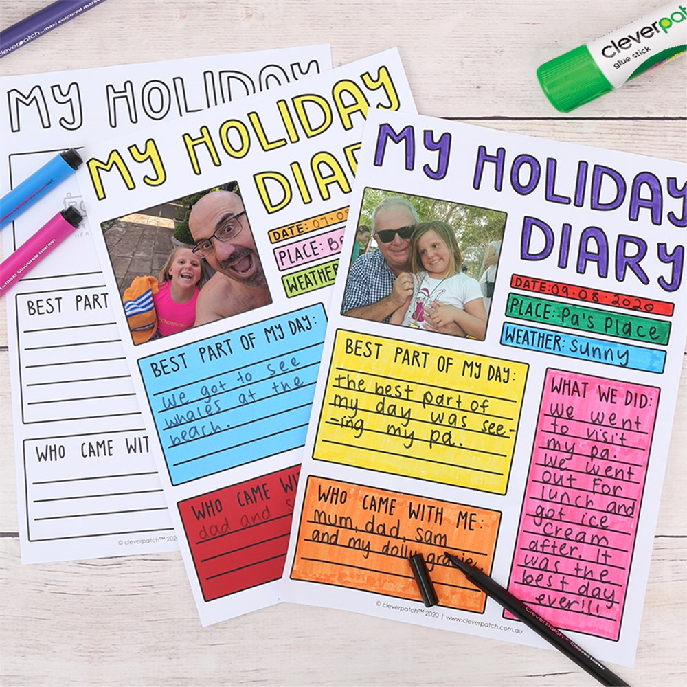 My Holiday Diary Sheet Paper & Card CleverPatch CleverPatch Art