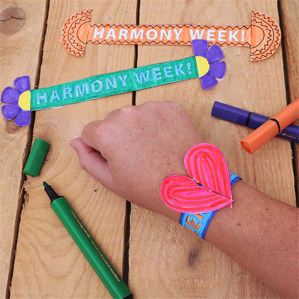 Harmony Week Paper Bracelets Paper & Card CleverPatch CleverPatch