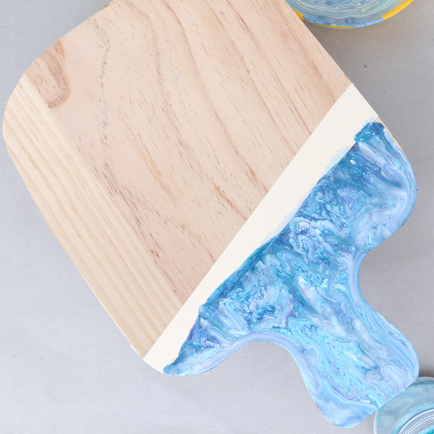 Wooden Board Paint Pour Mother's Day CleverPatch CleverPatch