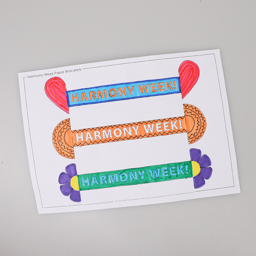 Harmony Week Paper Bracelets Paper & Card CleverPatch CleverPatch
