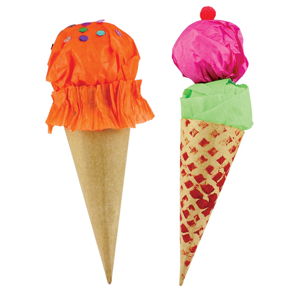 Papier Mache Cones Pack of 10 Papier Mache CleverPatch Art