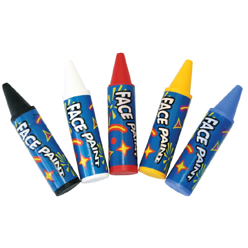 Face Paint Crayons Pack of 5 Face Paint CleverPatch Art & Craft