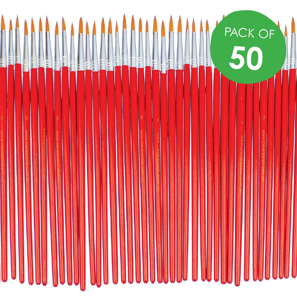 Artist Paint Brushes Assorted Pack of 50 Paint Brushes & Effects