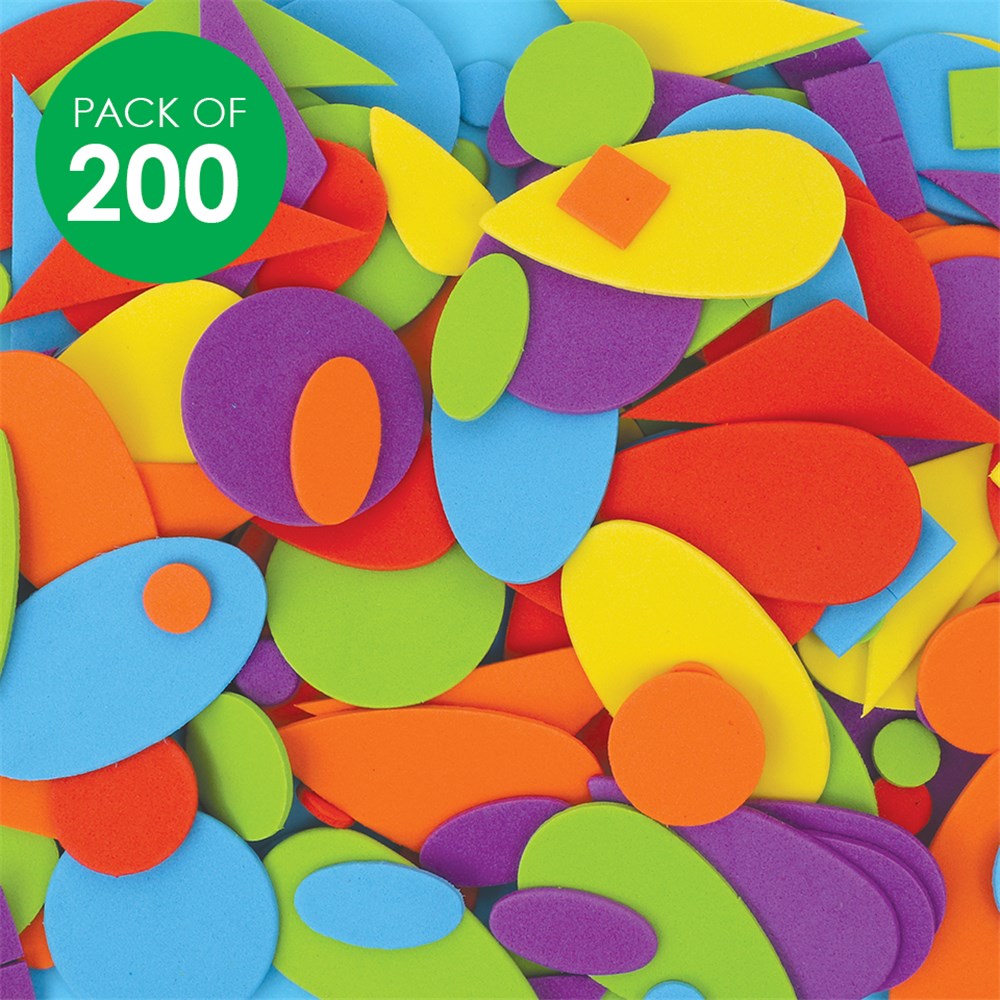 Foam Shapes Pack of 200 Foam CleverPatch Art & Craft Supplies
