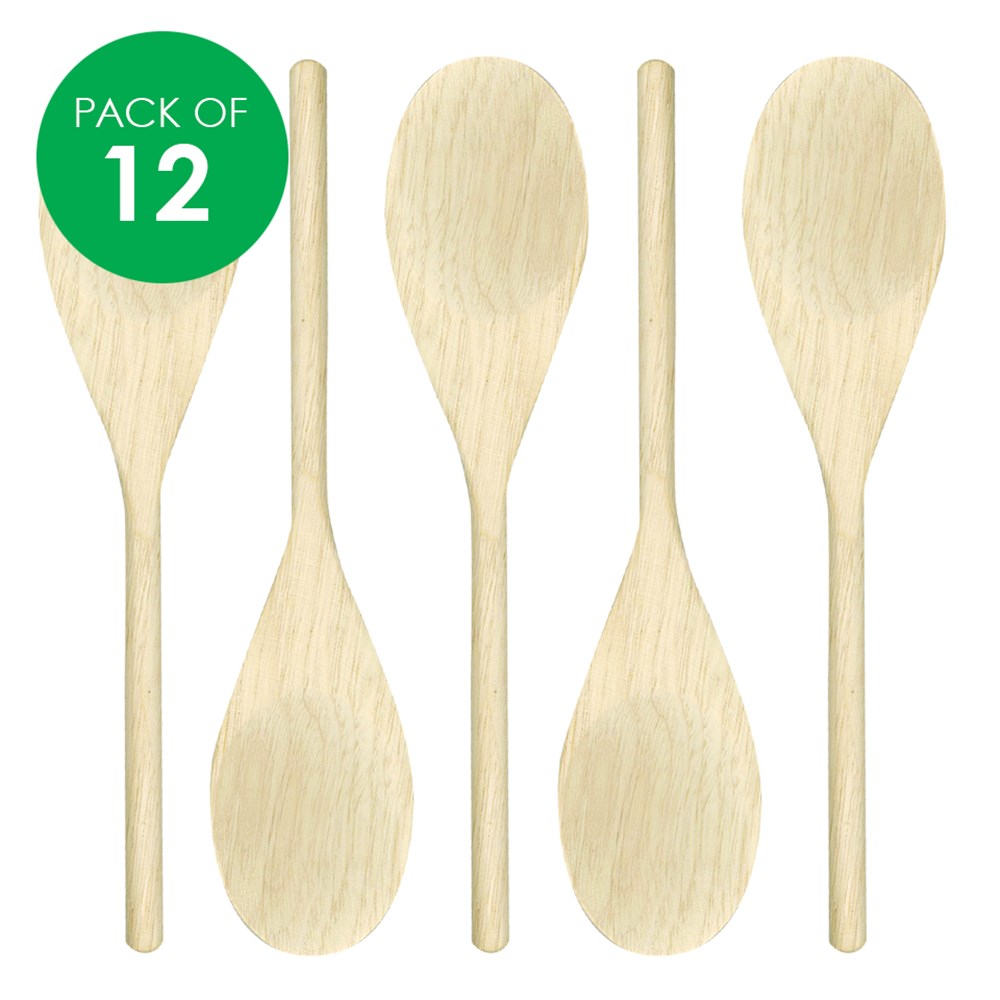 Wooden Spoons Pack of 12 Cooking & Collage Craft CleverPatch