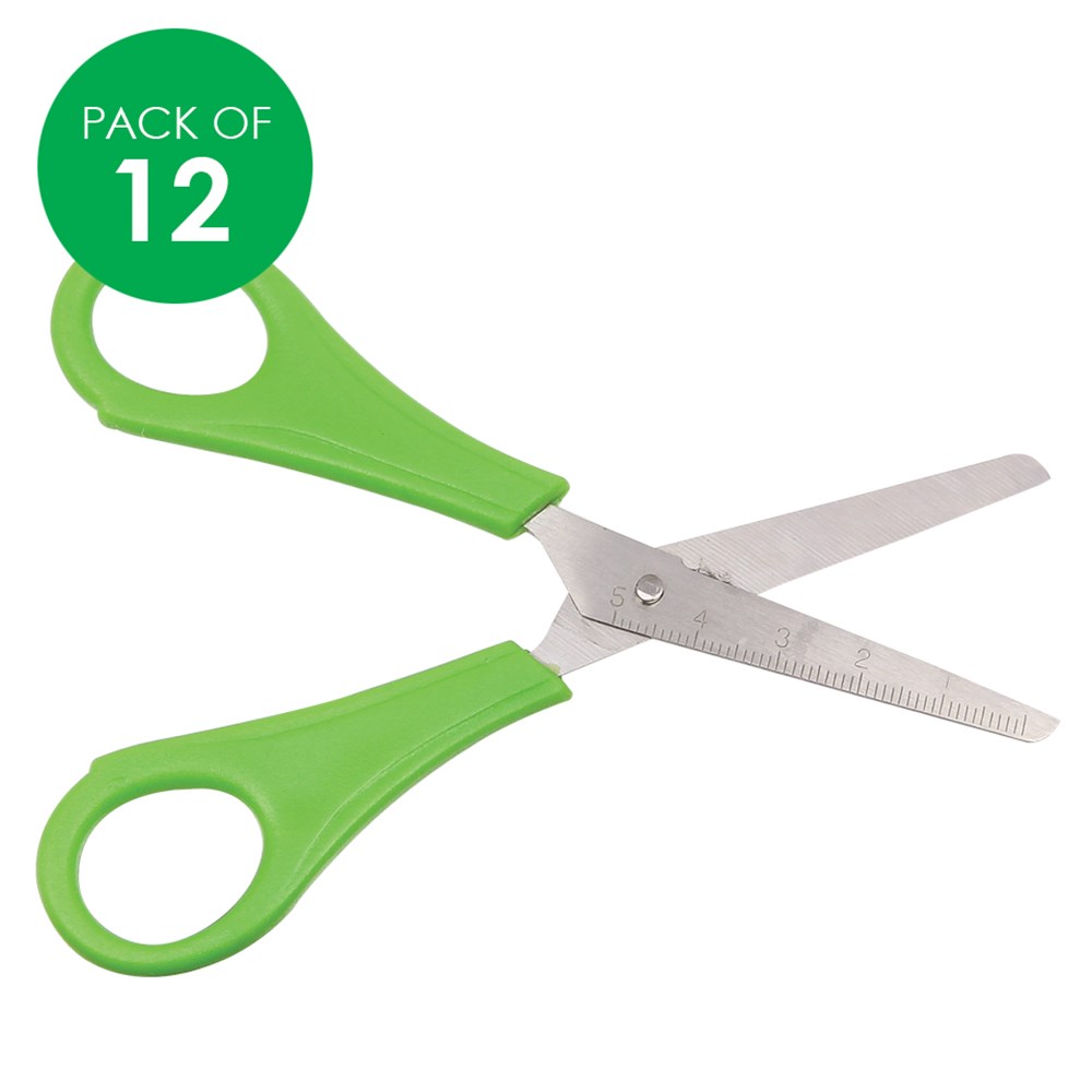 Ruler Scissors Left Handed Pack of 12 Scissors & Knives