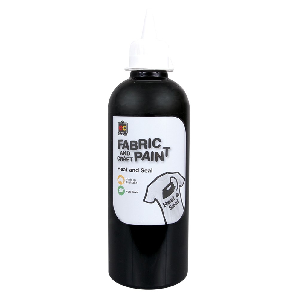 EC Fabric Paint Black 500ml Fabric Paint CleverPatch Art
