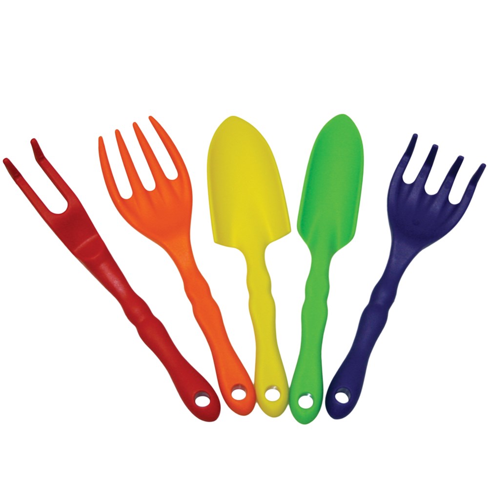 Children's Plastic Garden Tools Pack of 5 Gardening CleverPatch